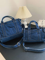 Adored Denim Shoulder Bag - 808Lush