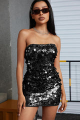 Sequin Strapless Mini Dress - 808Lush