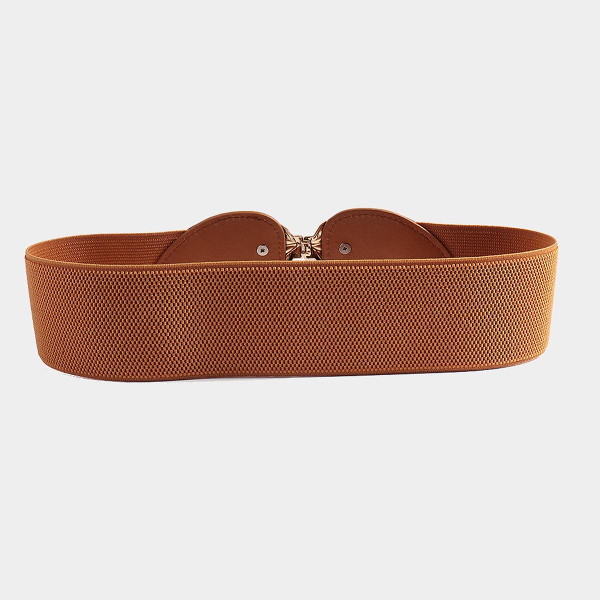 Alloy Leaf Buckle Elastic Belt - 808Lush