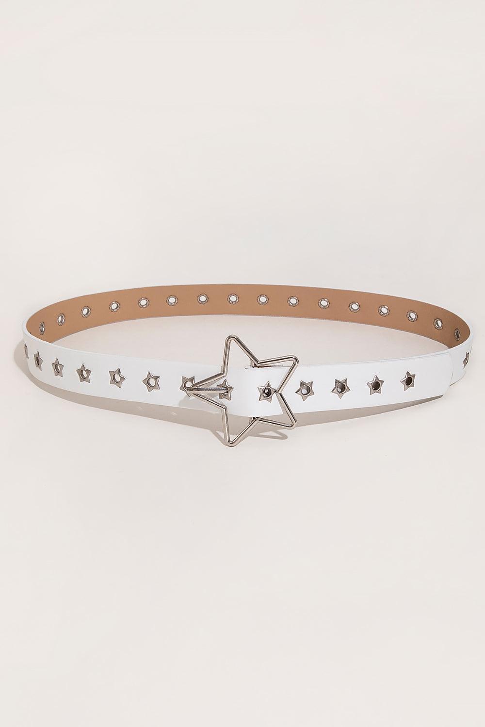 PU Leather Star Shape Buckle Belt - 808Lush