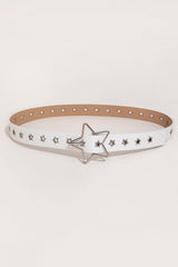 PU Leather Star Shape Buckle Belt - 808Lush