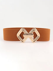 Geometric Buckle Elastic Wide Belt - 808Lush