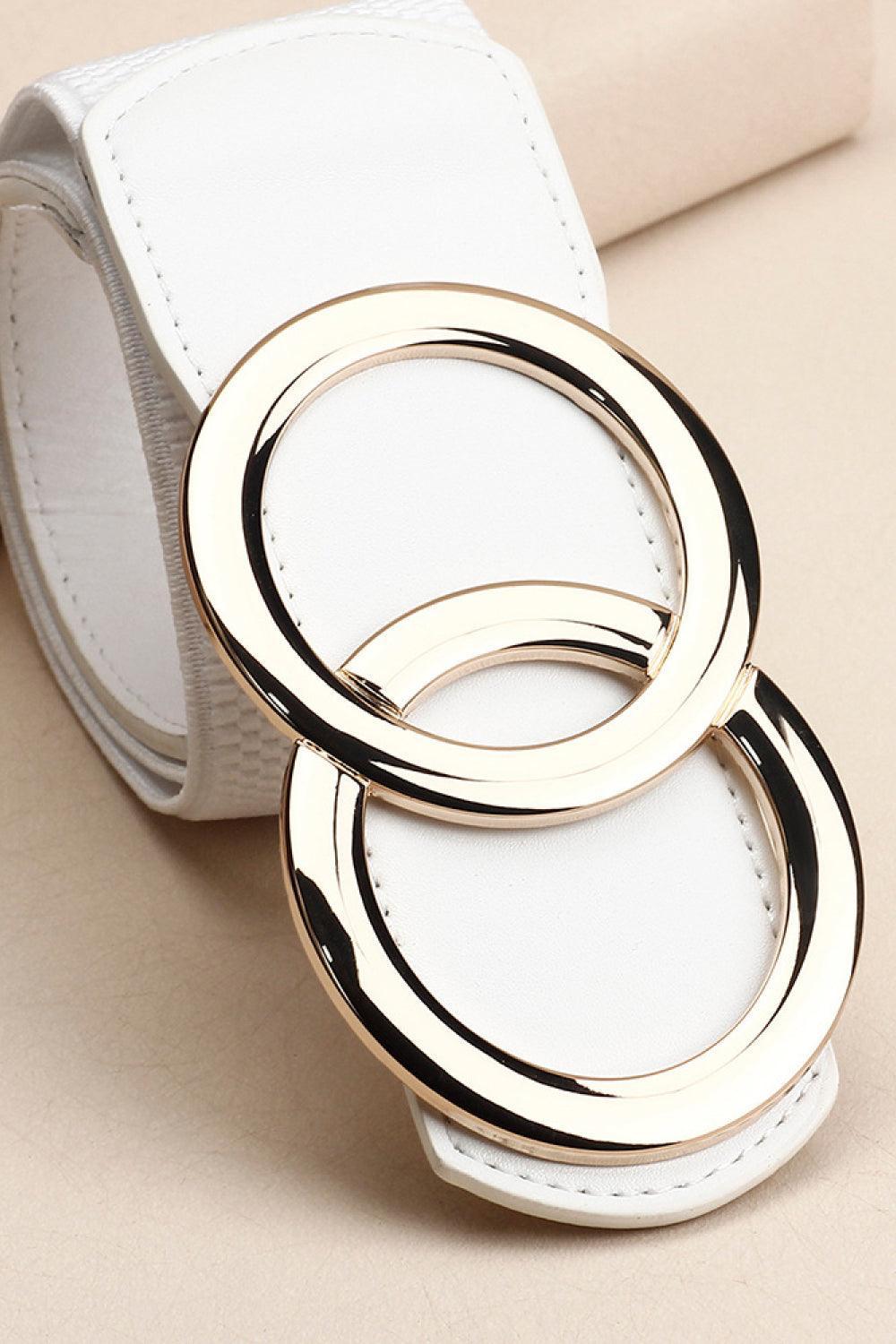 Zinc Alloy Buckle Elastic PU Belt - 808Lush