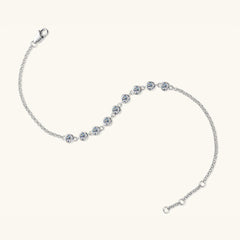 Inlaid Moissanite 925 Sterling Silver Bracelet - 808Lush