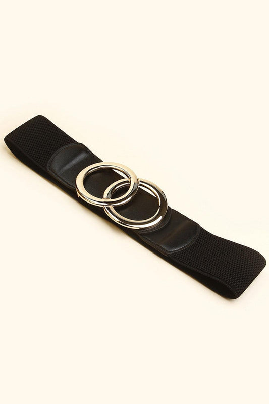 Zinc Alloy Buckle Elastic PU Belt - 808Lush