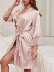 Women's Belted Robe Bathrobe Loungewear - 808Lush