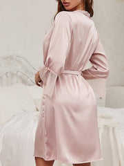 Women's Belted Robe Bathrobe Loungewear - 808Lush