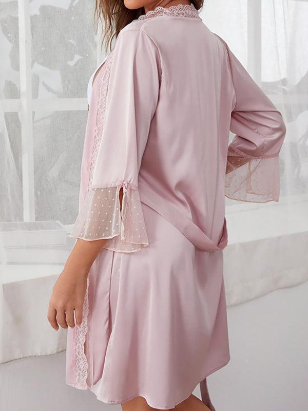 Women's Belted Robe Bathrobe Loungewear - 808Lush