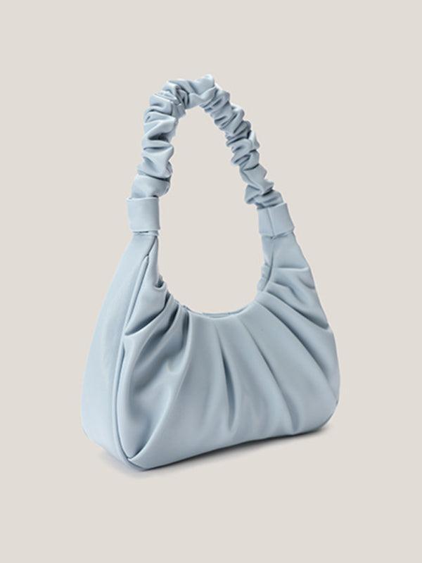 Underarm bag women's cloud pleat bag baguette one shoulder Messenger - 808Lush