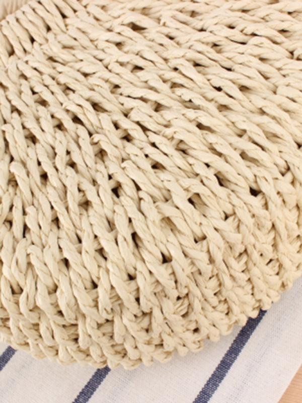 Half round straw woven bag beach hand woven bag holiday women's bag - 808Lush