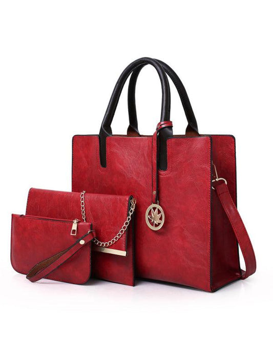 mother-in-law bag PU women's bag large bag multi-piece set shoulder bag - 808Lush