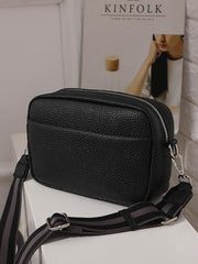 Solid color PU messenger bag women's small bag ladies shoulder bag small square bag - 808Lush