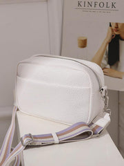 Solid color PU messenger bag women's small bag ladies shoulder bag small square bag - 808Lush