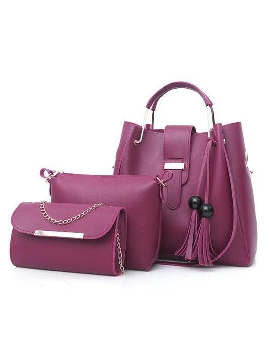 Handbag Fashion One Shoulder Bucket Ladies Luggage Bag Three-Piece Set - 808Lush