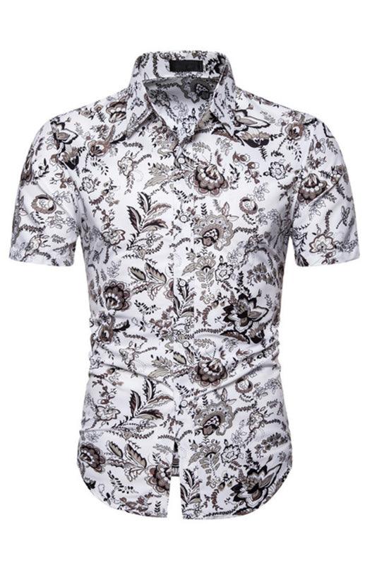 Men's Summer Fashion Short Sleeve Printed Shirt - 808Lush