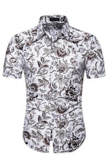 Men's Summer Fashion Short Sleeve Printed Shirt - 808Lush