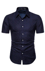 Men's Summer Fashion Short Sleeve Printed Shirt - 808Lush