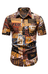 Men's Summer Fashion Printed Short Sleeve Shirts - 808Lush