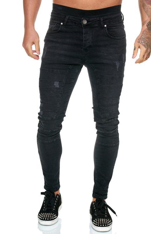 Men's Fashion High Waist Slim Jeans - 808Lush