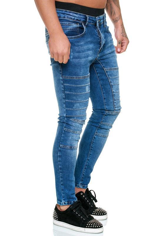 Men's Fashion High Waist Slim Jeans - 808Lush