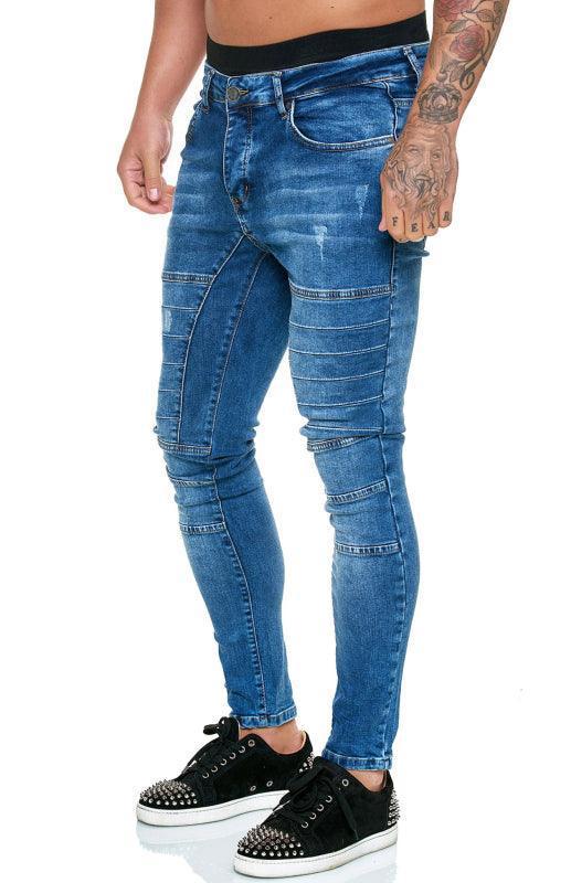 Men's Fashion High Waist Slim Jeans - 808Lush