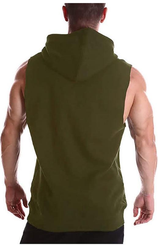 Men's Pullover Hooded Casual Sleeveless Tank Top - 808Lush