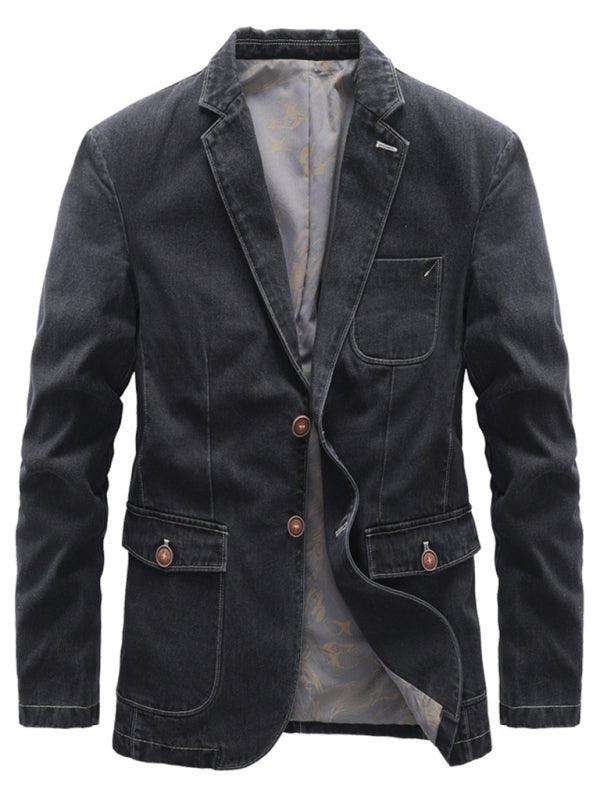 Men's Casual Loose Denim Multi-pocket Suit Jacket - 808Lush