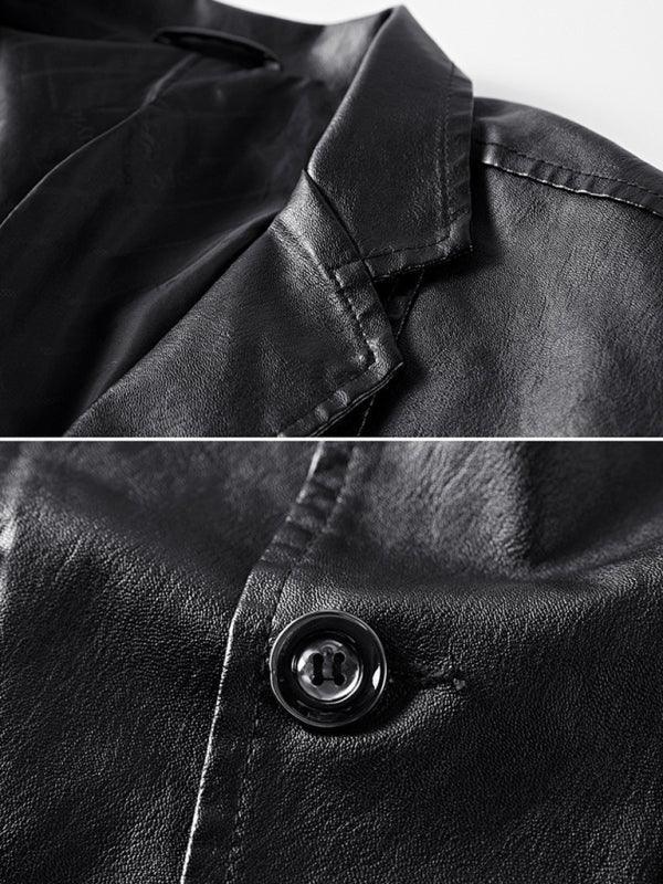 Men's Warm Casual Slim Leather Jacket - 808Lush