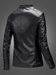 Men's Warm Casual Slim Leather Jacket - 808Lush