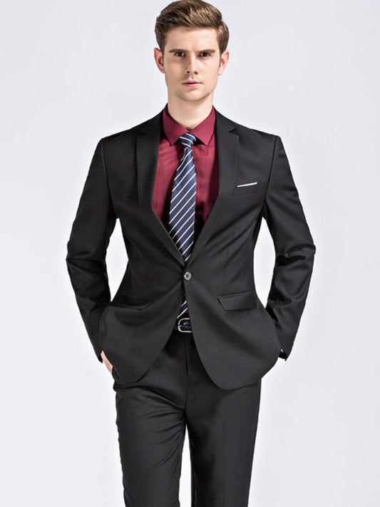 Men's Slim Fit Business Two Piece Suit - 808Lush