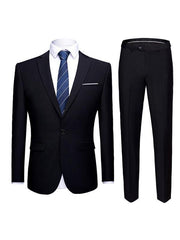 Men's Slim Fit Business Two Piece Suit - 808Lush