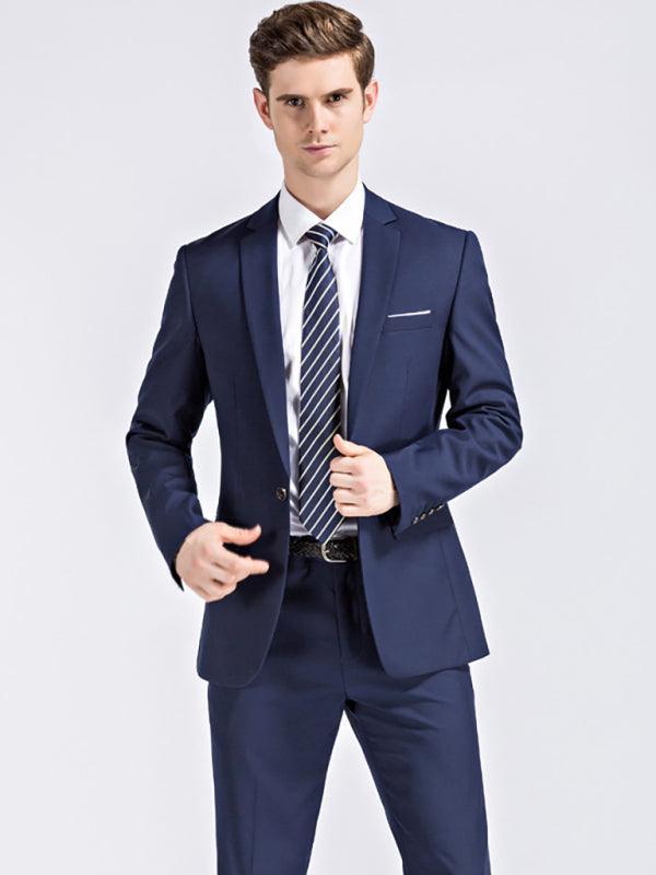 Men's Slim Fit Business Two Piece Suit - 808Lush