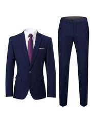 Men's Slim Fit Business Two Piece Suit - 808Lush