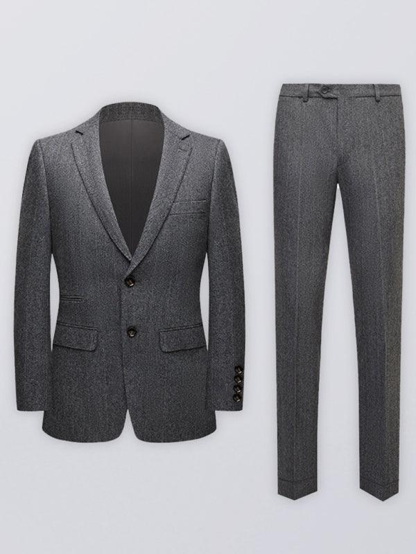 Men's Slim Fit Business Two Piece Suit - 808Lush