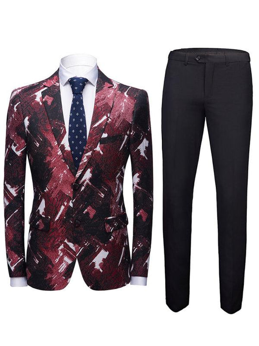 Men's Slim Fit Business Two Piece Suit - 808Lush