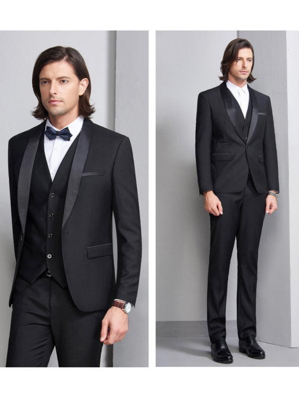 Men's Slim Business Three Piece Suit - 808Lush