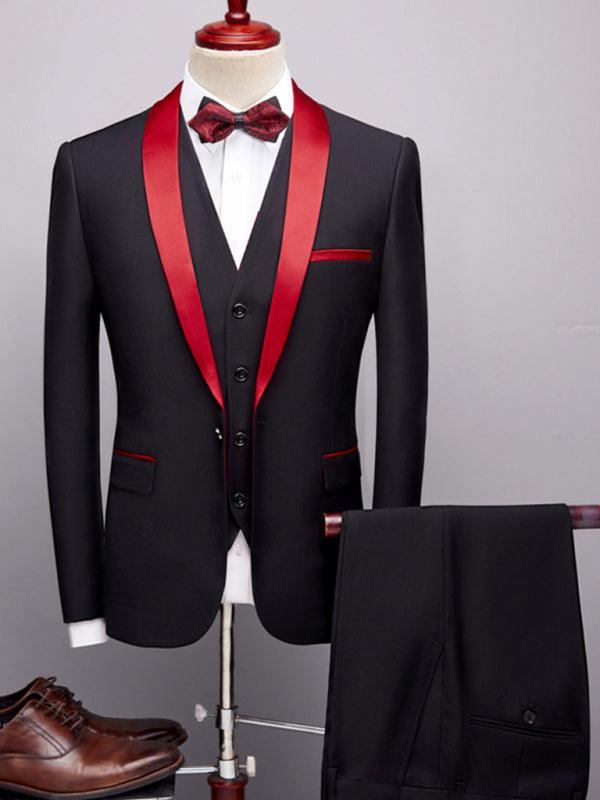 Men's Slim Business Three Piece Suit - 808Lush