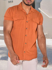 Men's shirt short-sleeved casual loose shirt - 808Lush