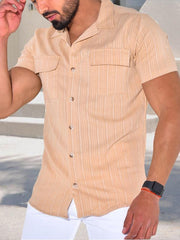 Men's shirt short-sleeved casual loose shirt - 808Lush