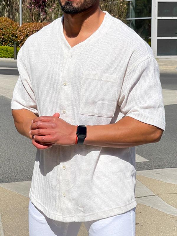 Men's short-sleeved shirt men's casual shirt - 808Lush