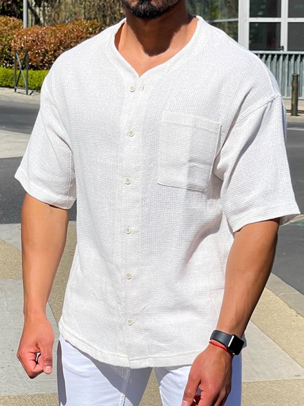 Men's short-sleeved shirt men's casual shirt - 808Lush