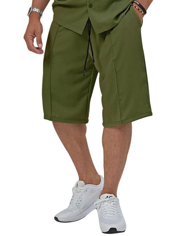 men's casual shirt shorts two-piece set - 808Lush