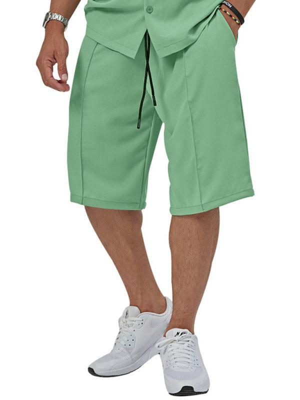 men's casual shirt shorts two-piece set - 808Lush