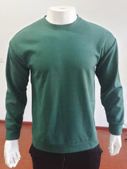 men's waffle all-match thin round neck long-sleeved sweater - 808Lush