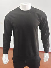 men's waffle all-match thin round neck long-sleeved sweater - 808Lush