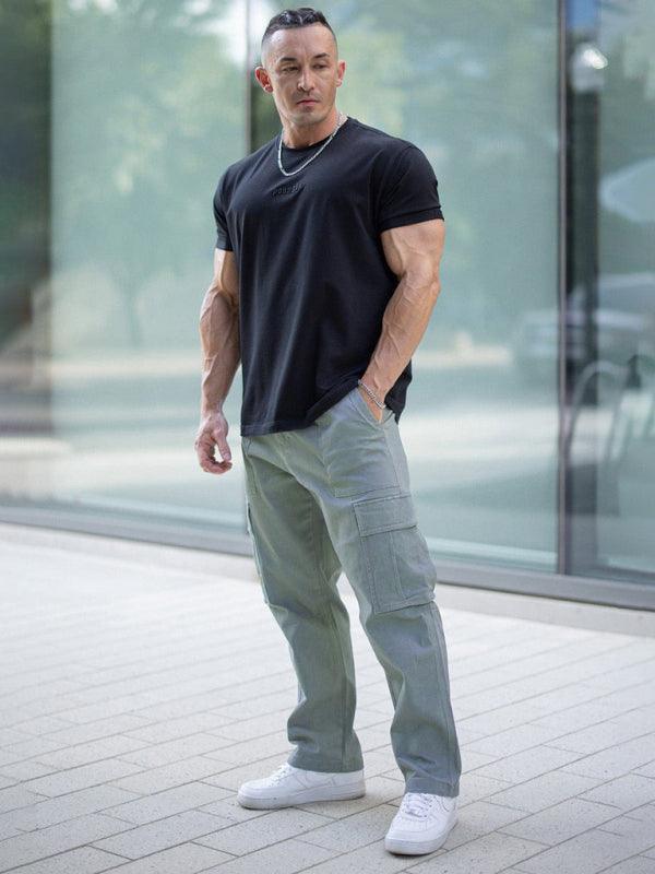 Men's spliced casual sports loose pants - 808Lush