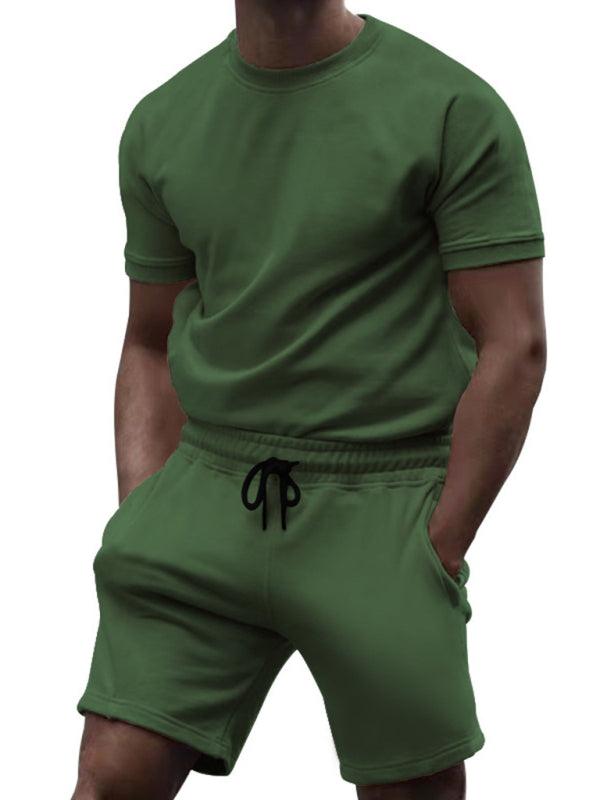 men's casual short-sleeved T-shirt pants sports set - 808Lush