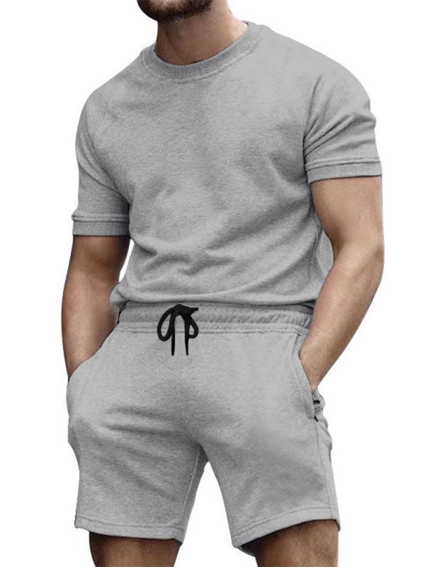 men's casual short-sleeved T-shirt pants sports set - 808Lush