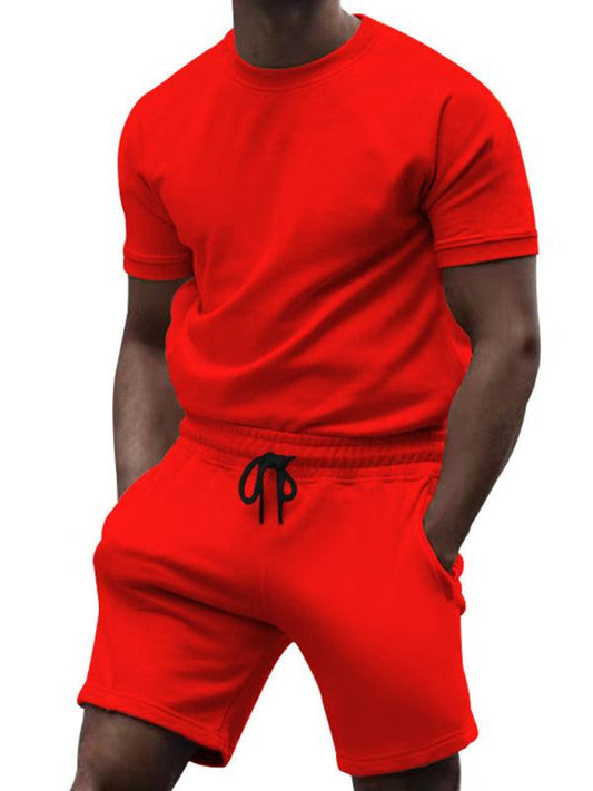 men's casual short-sleeved T-shirt pants sports set - 808Lush