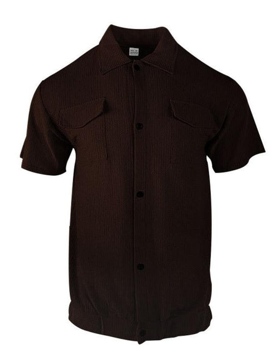 Men's pocket casual short-sleeved shirt - 808Lush